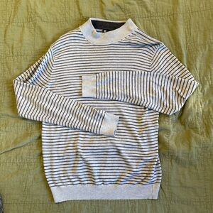 Simons Le 31 | men's medium Black and Gray Striped boatneck Sweater